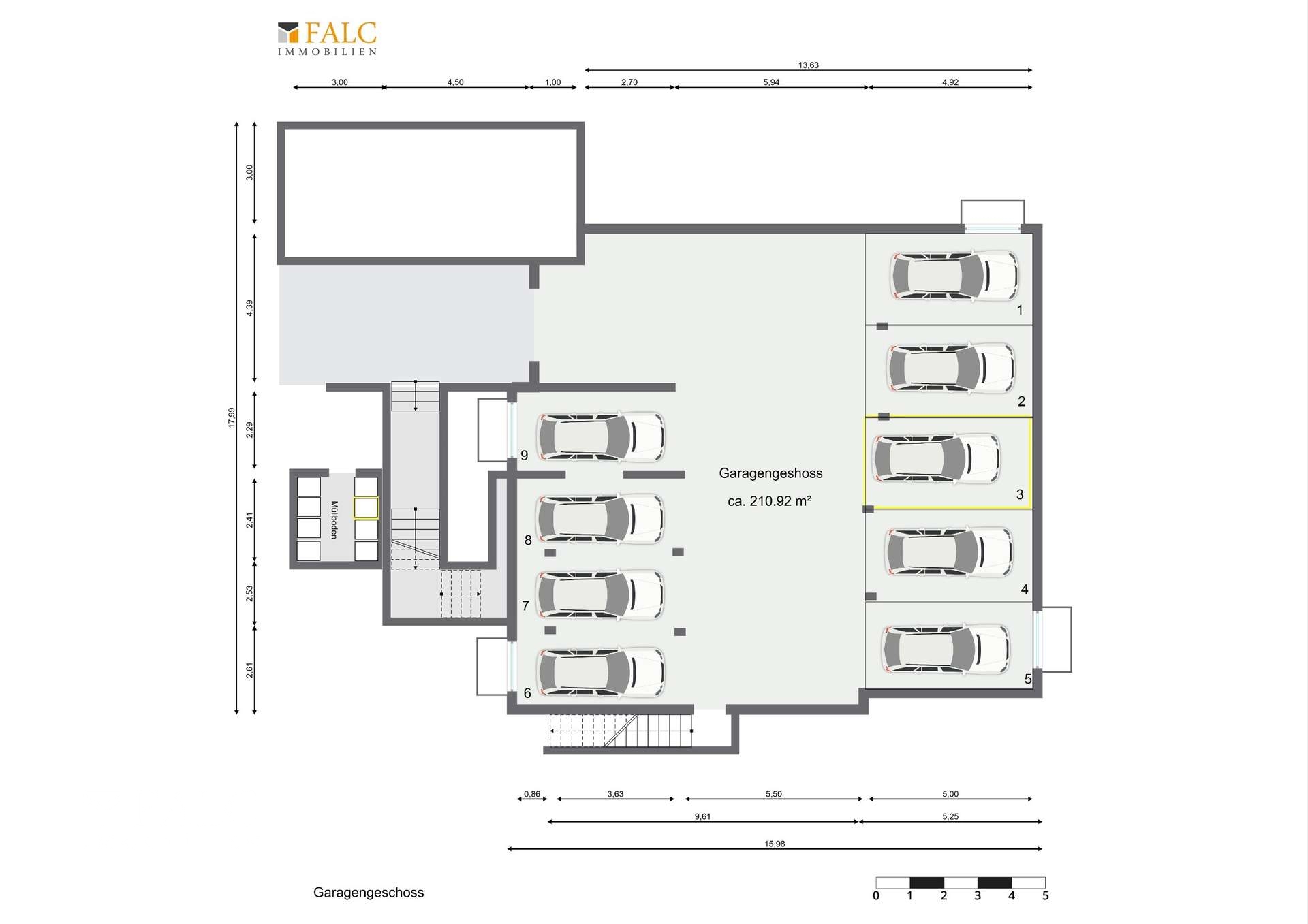 Grundriss UG - Garagengeschoss